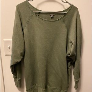 Aerie olive green sweatshirt
